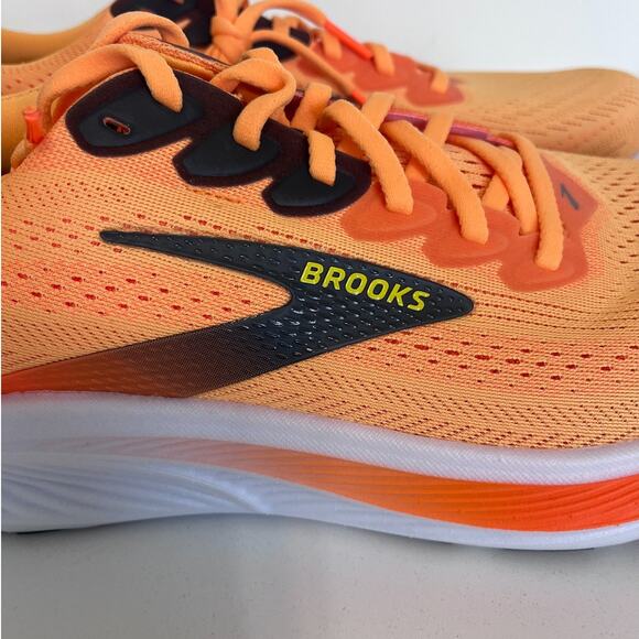 Brooks Ghost 17 Mens Running Sneakers Size 11.5D Orange Walking Trail Athletic - Picture 7 of 11